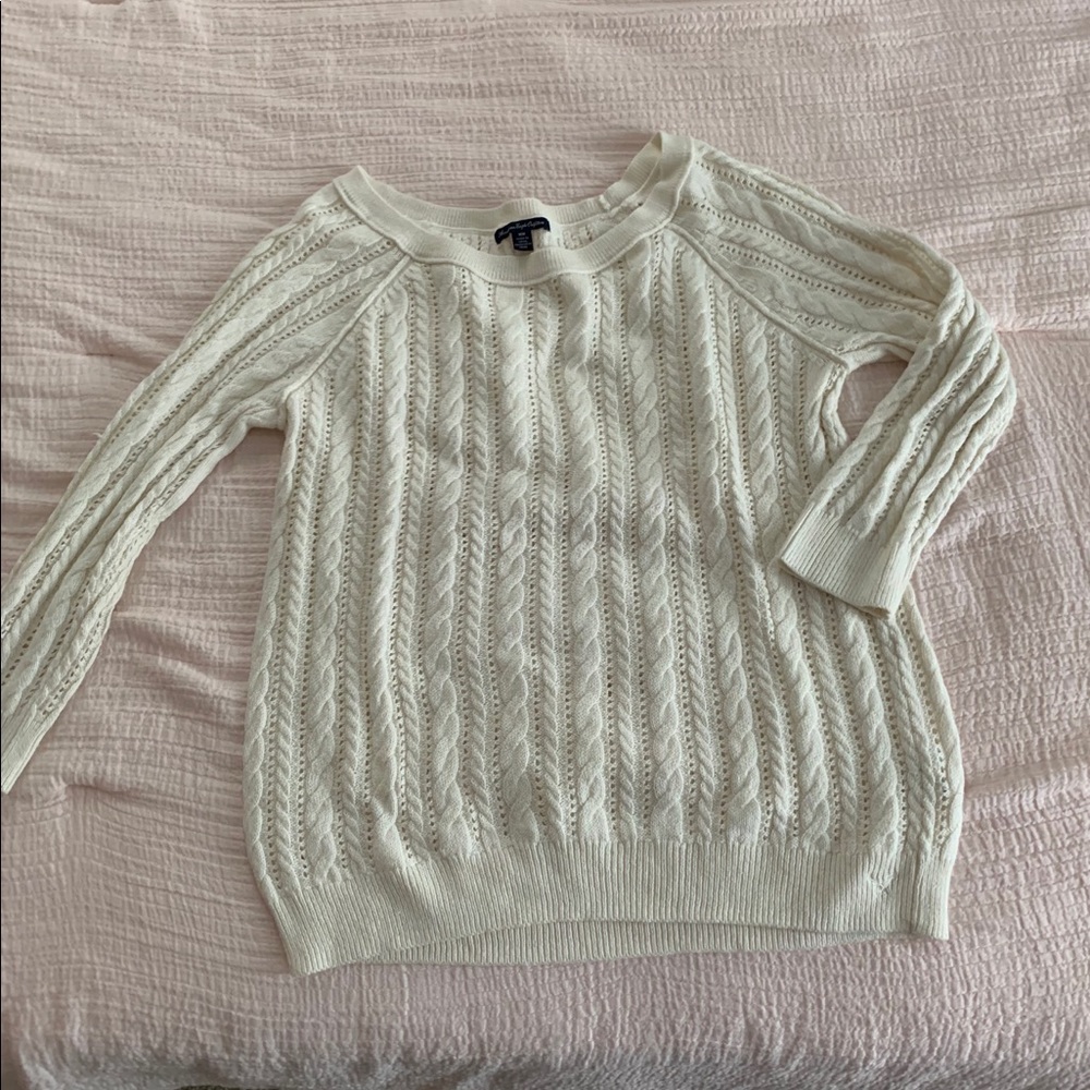 cream sweater